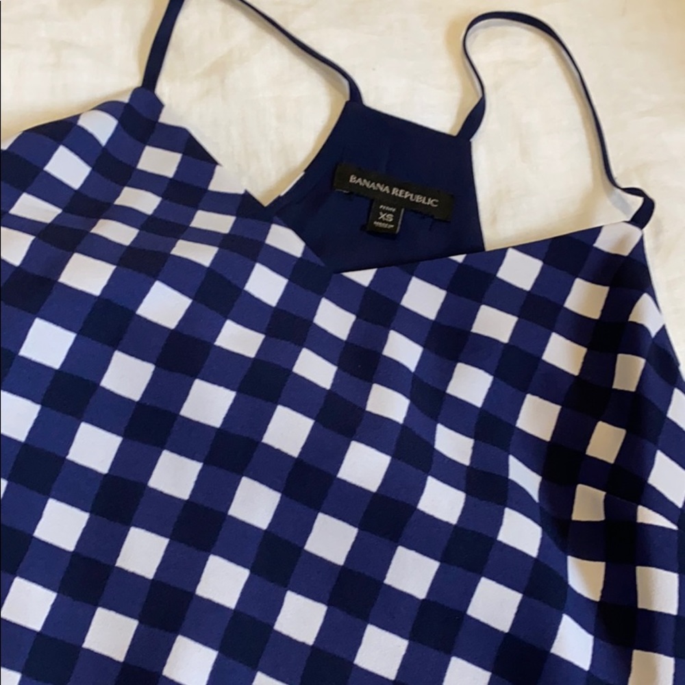 Blue plaid camisole tank - so cute!